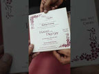 KLB-1101 Creme Leatherette Padded Thick Wedding Card (1 Page)