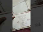 KLB-1549 Creme Floral 3D Gold Foil Semi Box Wedding Card (2 Page & Couple Name Wooden Plate)