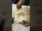 KLB-1026 Brown Golden Floral Embossed Wedding Card (2 Page & Couple Name Acrylic)