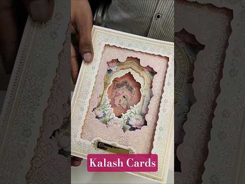 KLB565 Dulha Dulhan Floral Frame 3D Popup Semi Box Wedding Card (2 Page)