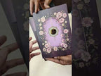 KLB909 Maroon Magenta Rose Floral Padded Thick Wedding Card (2 Page & Couple Initial Acrylic)