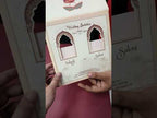 KLB-1301 Creme Bride Groom Door Style Semi Box Wedding Card (2 Page)