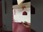 KLB-1344 Creme Brown Bride Groom Semi Box Wedding Card (2 Page)