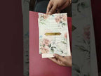 KLB-971 Orange Rose Floral Wedding Card (2 Page & Couple Name Acrylic)
