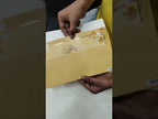 KLB780 Floral Design Yellow Color Embossed Semi Box Wedding Card (2 Page)