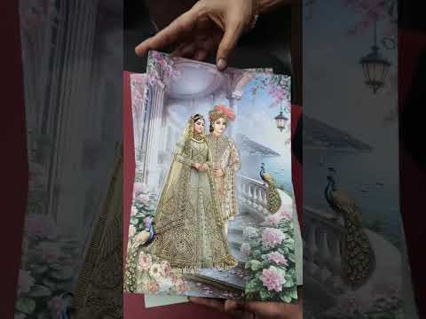 KLB-1219 Blue Bride Groom Laser Cut Semi Box Wedding Card (2 Page)