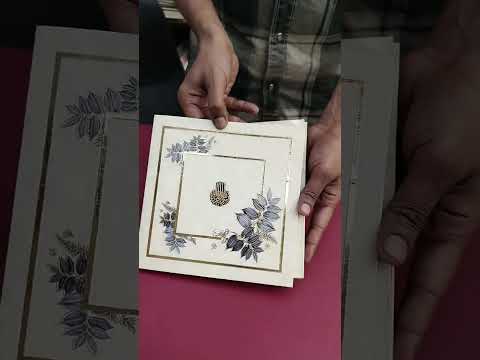 KLB502 Floral Design Semi Box Paper Wedding Card (2 Page)