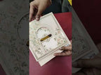 KLB-1034 Creme Lotus Laser Cut Padded Thick Wedding Card (2 Page & Couple Name Acrylic)