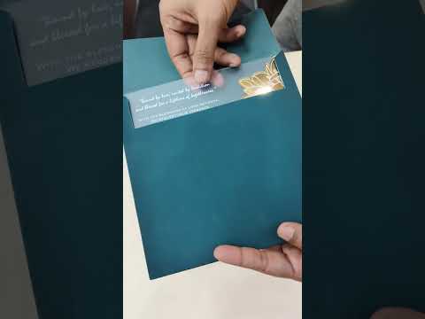 KLB-1006 Blue Floral Transparent Acrylic Wedding Card (1 Page)