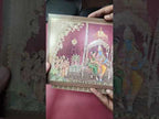 KLB-1091 Maroon Vishnu Lakshmi Padded Thick Wedding Card (2 Page)