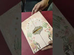 KLB-1067 Peach Elephant Door Style Padded Thick Wedding Card (2 Page & Couple Name Acrylic)