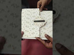 KLB-1181 White Creme Floral Door Style Embossed Semi Box Wedding Card (2 Page & Couple Name Wooden Plate)