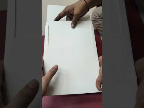 KLB-1559 White Elephant Embossed Semi Box Wedding Card (2 Page & Couple Name Wooden Plate)