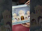 KLB-1092 Blue Royal Fort Elephant Laser Cut Padded Thick Wedding Card (2 Page & Couple Name Acrylic)