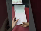 KLB-1145 Green Pink Floral Door Style Semi Box Wedding Card (2 Page)