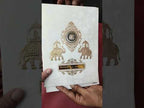 KLB-1076 White Elephant Embossed Padded Thick Wedding Card (2 Page & Couple Name Acrylic)