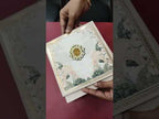 KLB-1037 Creme Royal Fort Door Style Padded Thick Wedding Card (2 Page & Couple Initial Acrylic)