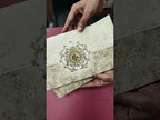 KLB-1234 Creme Floral Semi Box Wedding Card (2 Page)