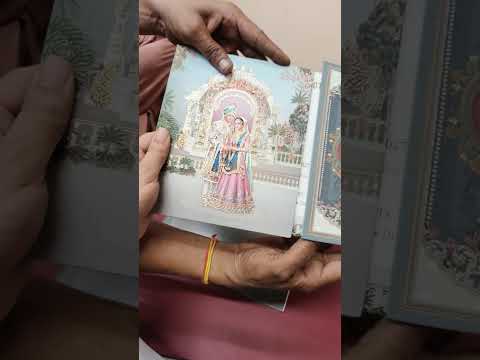 KLB-1468 Blue Bride Groom 3D Gold Foil Door Style Padded Thick Wedding Card (2 Page)