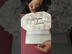 KLB-1024 Green Floral Couple Name Laser Cut MDF Thick Wedding Card (2 Page)