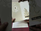 KLB-1571 White Creme Bride Groom Semi Box Wedding Card (2 Page & Couple Name Wooden Plate)