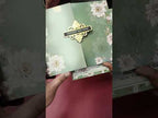 KLB-1303 Green Floral Door Style Wedding Card (2 Page & Couple Name Wooden Plate)
