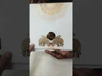KLB727 Elephant Design Creme Color Hardboard Padding Thick Wedding Card (2 Page & Couple Name Acrylic)