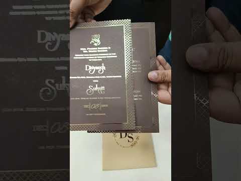 KL1056-2 Floral Theme Gold Leaf Premium Wedding Card (2 Page)