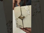 KLB816 Floral Design Peach Color Double Door Style Hardboard Padding Thick Wedding Card (2 Page & Couple Name Acrylic)