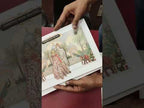 KLB-1206 White Bride Groom Royal Fort Peacock Elephant Semi Box Wedding Card (2 Page & Couple Name Wooden Plate)