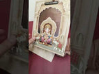 KLB-1504 Creme Brown Elephant Ganesh Ji Laser Cut Wedding Card (2 Page & Couple Name Wooden Plate)