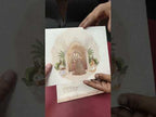 KLB-1435 Creme Bride Groom Carry Bag Style Semi Box Wedding Card (2 Page)
