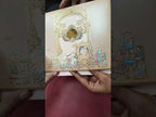 KLB-1109 Peach Barat Embossed Padded Thick Wedding Card (2 Page & Couple Name Acrylic)