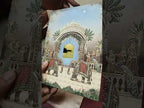KLB-1473 Creme Blue Elephant 3D Gold Foil Padded Thick Wedding Card (2 Page & Couple Name Acrylic)