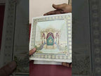 KLB-1541 White Mandap Peacock 3D Gold Foil Semi Box Wedding Card (2 Page)