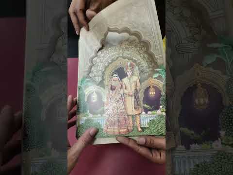 KLB-1341 Brown Bride Groom Semi Box Wedding Card (2 Page)