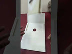 KLB-1554 White Creme Traditional Embossed Semi Box Wedding Card (2 Page & Couple Name Wooden Plate)