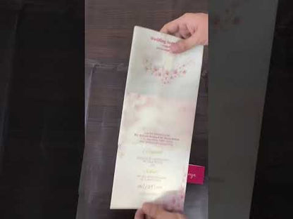 KL2120 Translucent Cover Luxury Wedding Card