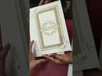 KLB-1248 White Floral Laser Cut Semi Box Wedding Card (2 Page)