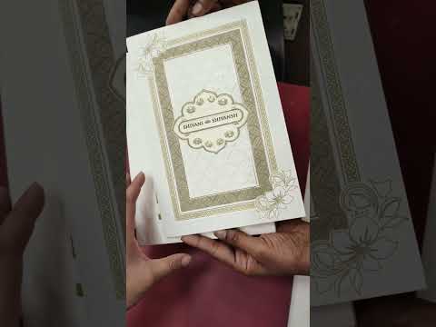 KLB-1248 White Floral Laser Cut Semi Box Wedding Card (2 Page)