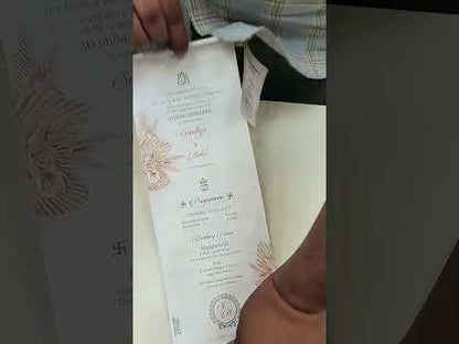 KL2090 Paper Scroll Wedding Card with Tag