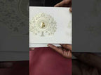 KLB-1243 White Creme Tree of Life Embossed Semi Box Wedding Card (2 Page)