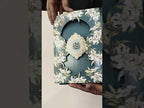 KLB-994 Green Floral Laser Cut 3-Fold Style Wedding Card (2 Page)