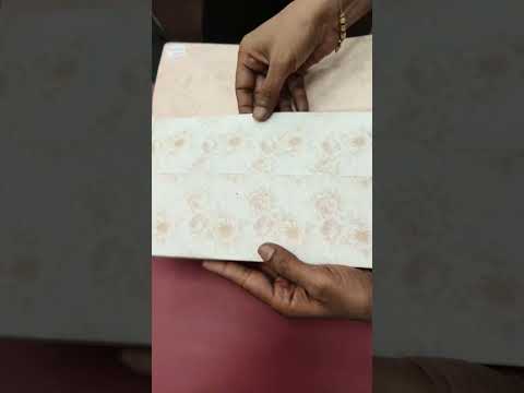 KLB-1196 Creme Purple Floral Semi Box Wedding Card (2 Page)