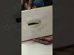 KLB719 Floral Design Brown Golden Color Leatherette Hardboard Padding Thick Wedding Card (2 Page & Couple Name Acrylic)