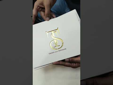 KLB722 White Color Laser Cut Leatherette Hardboard Padding Thick Wedding Card (2 Page)