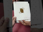 KLB-1275 White Traditional Embossed Padded Thick Wedding Card (2 Page & Couple Name Acrylic)