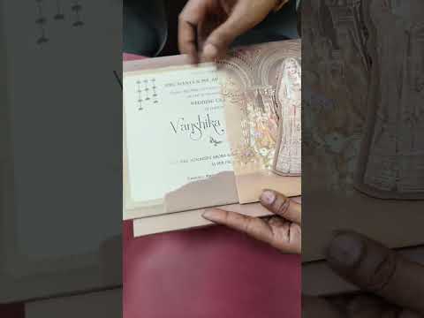 KLB-1272 Brown Bride Groom Padded Thick Wedding Card (2 Page & Couple Name Acrylic)