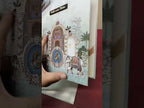 KLB-1479 Blue Elephant 3D Gold Foil Padded Thick Wedding Card (2 Page & Couple Name Wooden Plate)