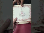 KLB-1150 Creme Floral Door Style Semi Box Wedding Card (2 Page)